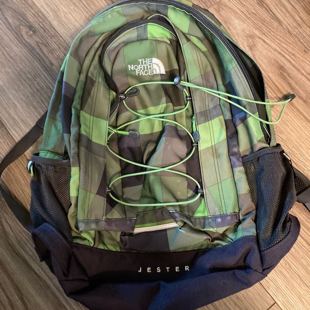 North Face Green Jester Backpack GUC Minimal Wear